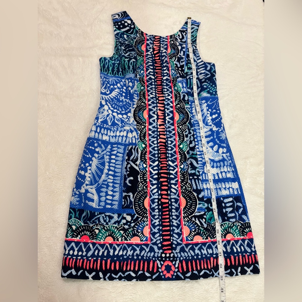 Lilly Pulitzer Mila Stretch Shift Mini Dress Deep Indigo Size 0 - Picture 4 of 8